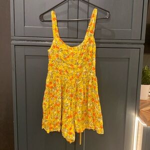 Wild fable size small orange adjustable romper